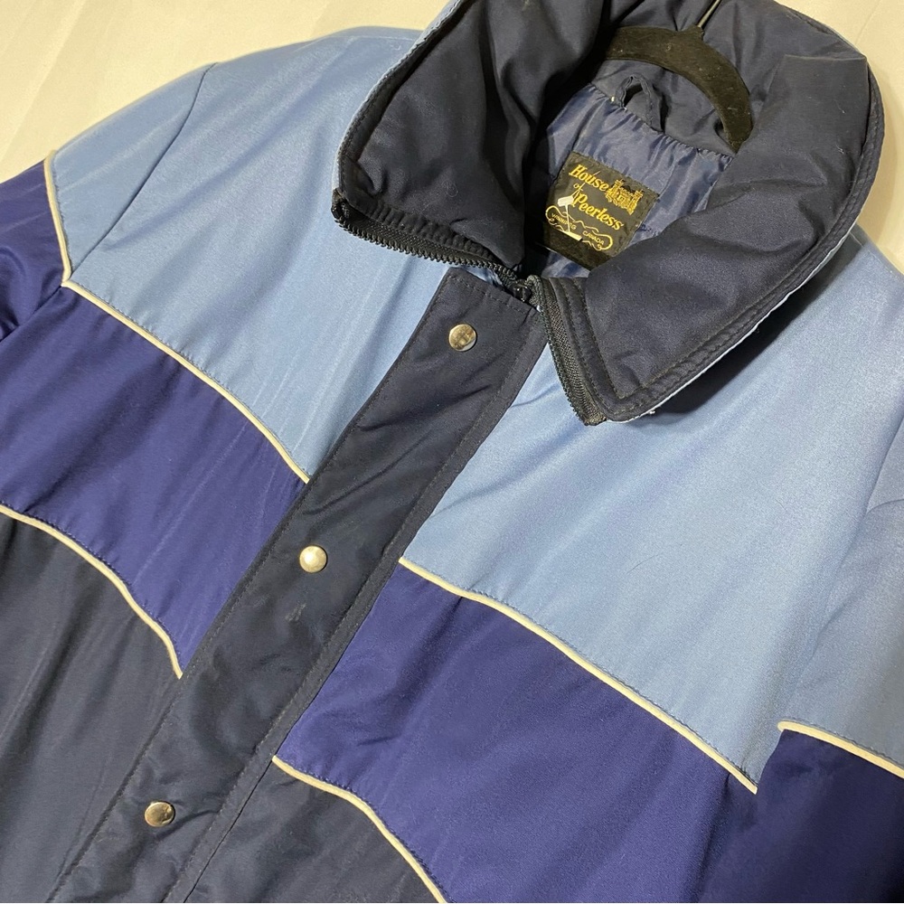 Vintage House Of Perless Blue Winter Coat LT - Picture 8 of 15